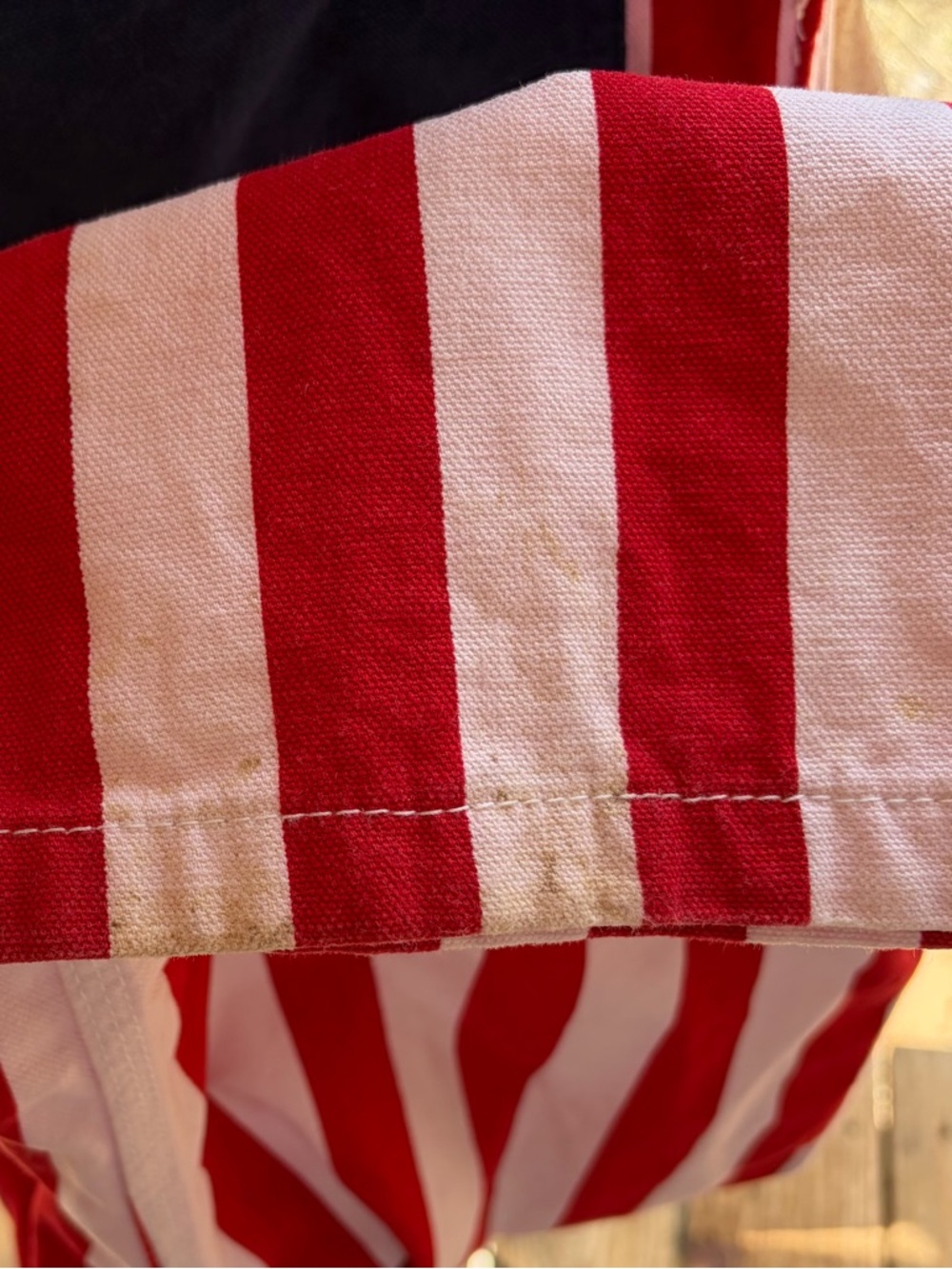 liberty Red and White Striped Mens Overalls with Blue Bib - Picture 8 of 9